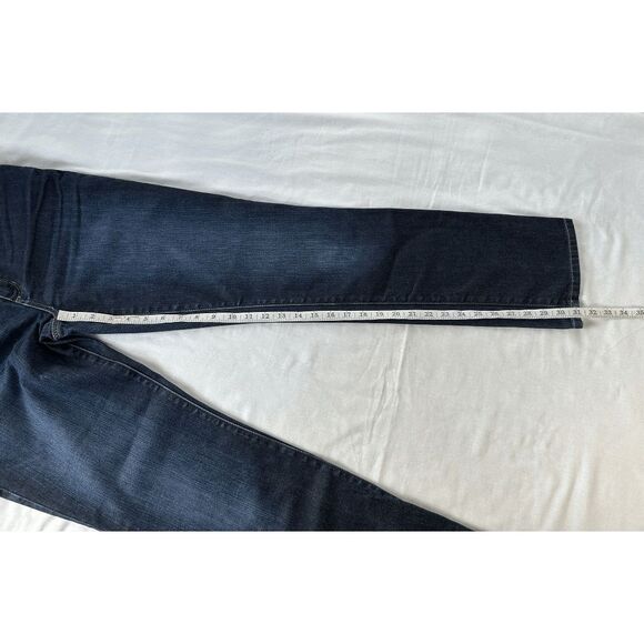 Chico's Platinum Denim Jeans Dark Blue Size 1 (8 Medium) Strait Leg, Stretchy - Picture 5 of 8
